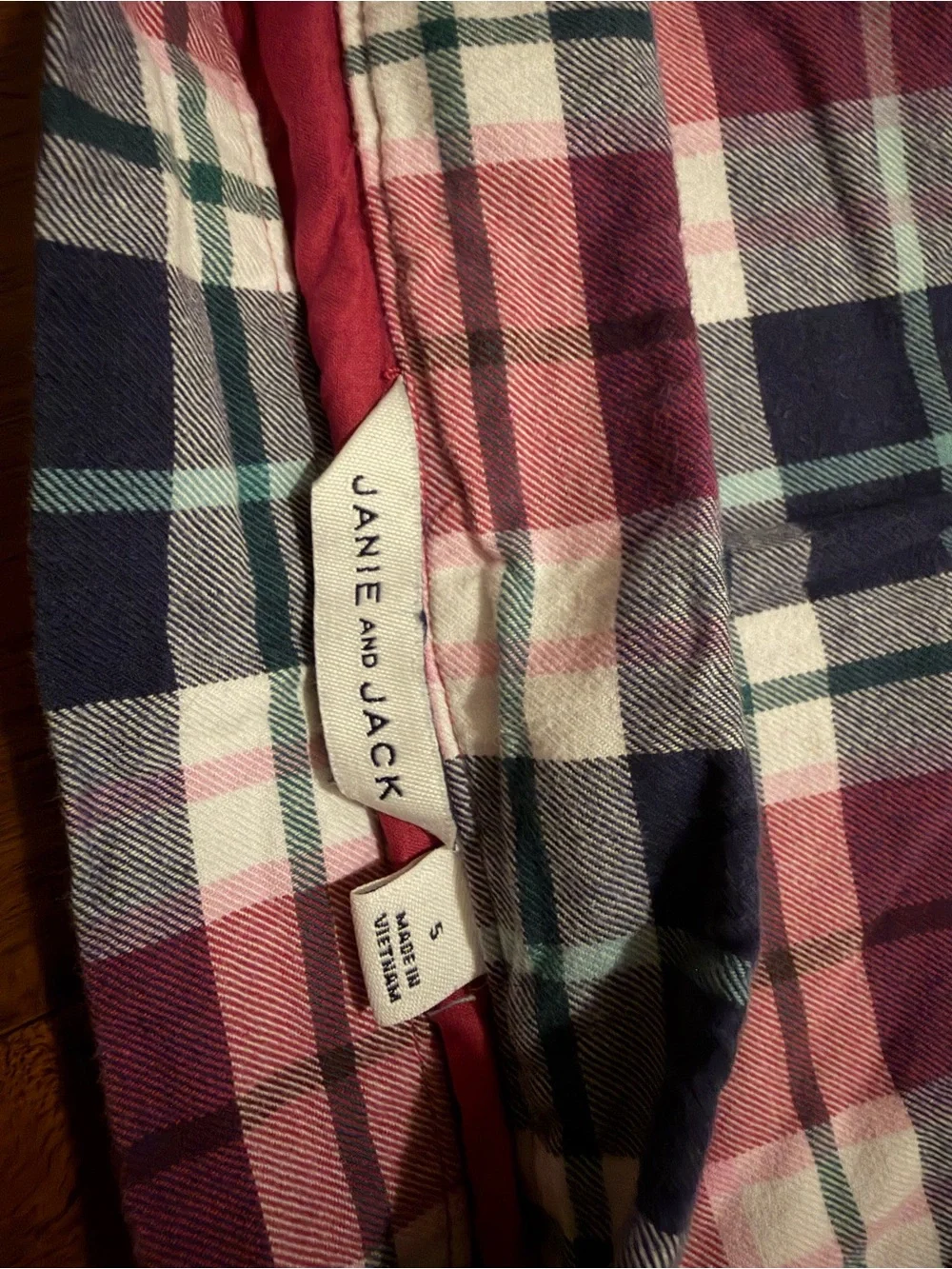 Janie & Jack Pink & Navy Plaid Ruffle Skirt